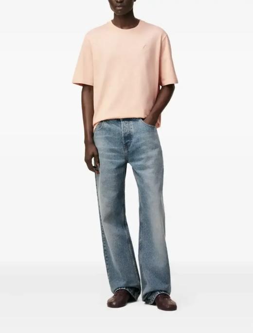 中性款宽松落肩棉质刺绣短袖T恤fe 商品图3