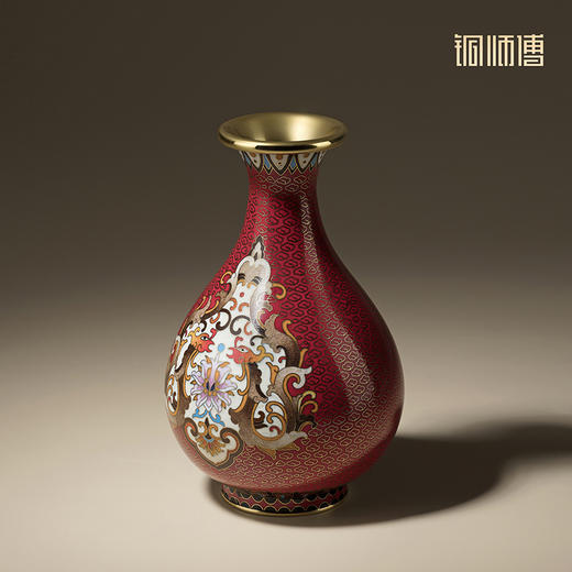 铜师傅《玉壶春(景泰蓝)》客厅紫铜花瓶摆件 家居装饰工艺礼品 商品图4