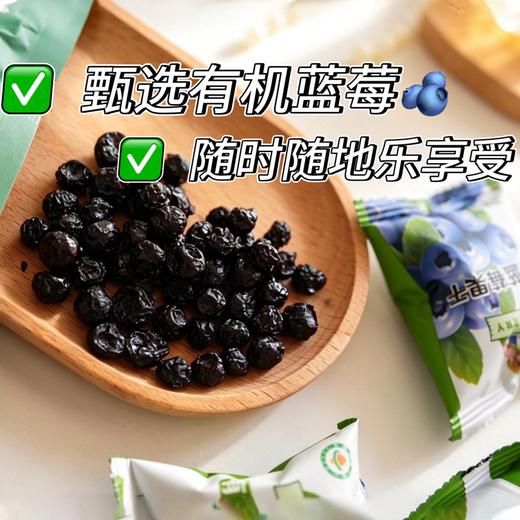 【莓品多·有机蓝莓果干】Gi地标认证+有机认证 配料干净 酸甜可口 营养丰富 100g*5大包 商品图6