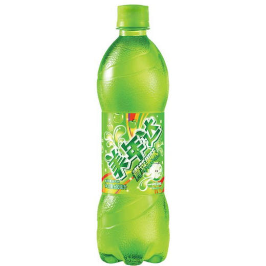百事-美年达青苹果味汽水600ml/瓶 商品图0