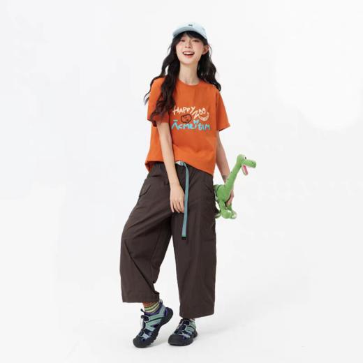 【出游季特惠-春夏新品】ACMEITEM爱棵米 户外亲子防泼水八分长裤休闲宽松轻量透气裤子女GAH2020610C/GAH3020741C 商品图2