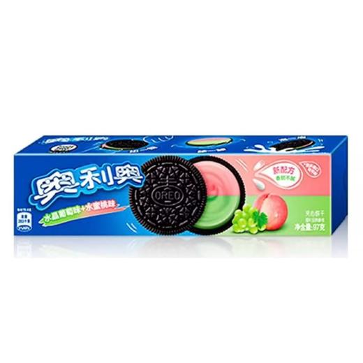 奥利奥缤纷双果味夹心饼干水晶葡萄味水蜜桃味97g/盒 商品图0