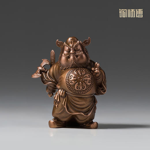 铜师傅《福从天降》钟馗铜摆件办公室职场工位创意工艺装饰品 商品图3