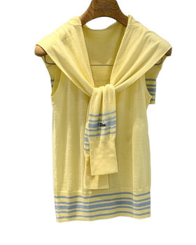 女款假两件披肩针织背心ji010