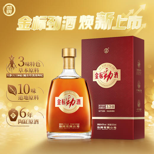 500ml40度金标劲酒盒装（升级版） 商品图1