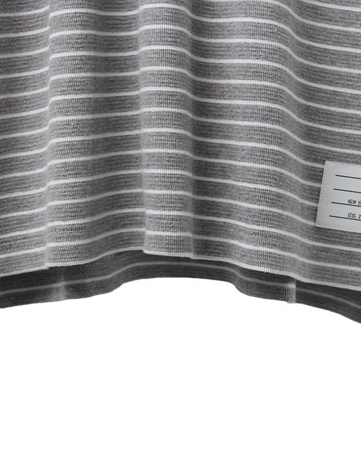 男款条纹厚棉针织短袖T恤hu022 商品图2