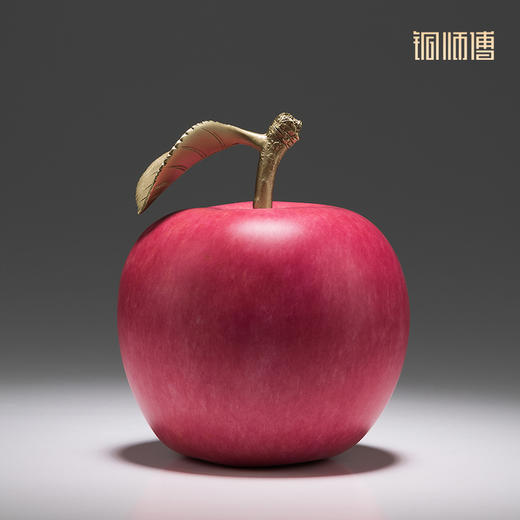 铜师傅 铜摆件《吉祥苹果》铜苹果桌面客厅玄关装饰品送老师礼物 商品图2