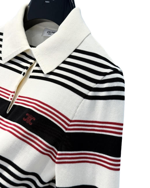 女款条纹针织Polo衫ba008 商品图2