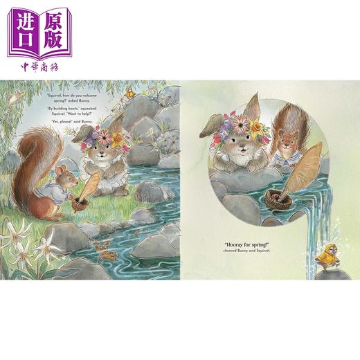 【中商原版】春天来了 Welcome Spring 英文原版 儿童绘本 自然四季读物 亲子图画故事书 插图生动 文字简洁 进口童书 精装 商品图3