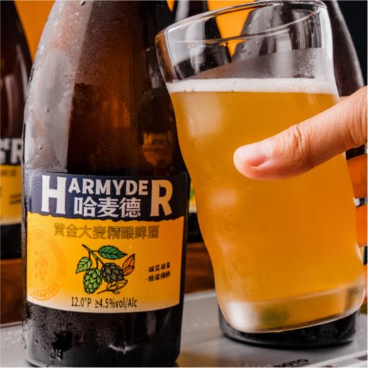 哈麦德 黄金大麦精酿啤酒 750ml*4瓶/箱礼盒装 原麦汁浓度12.0°P 酒体泡沫绵密细腻 持久挂杯 麦香扑鼻 口感醇厚 商品图0