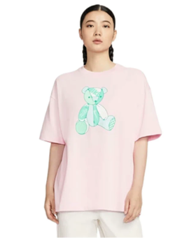 【春日秒杀】NIKE耐克女子圆领小熊印花运动针织休闲短袖T恤IM3380-663