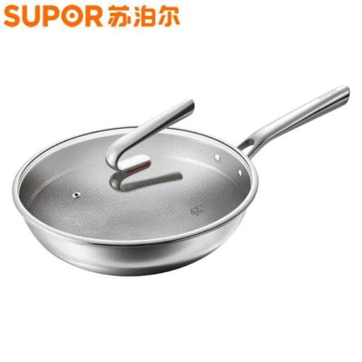 苏泊尔30cm无涂层轻量钛锅炒锅CC30T1 商品图2