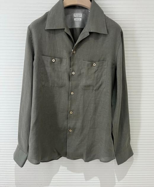 男款口袋长袖衬衫hu006 商品图0