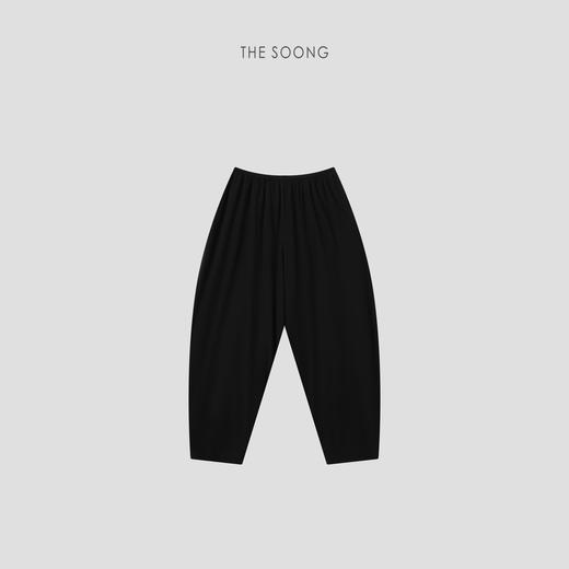 THESOONG|"松弛美学‘’100%进口高支澳洲棉九分弧形休闲萝卜裤8867 商品图0