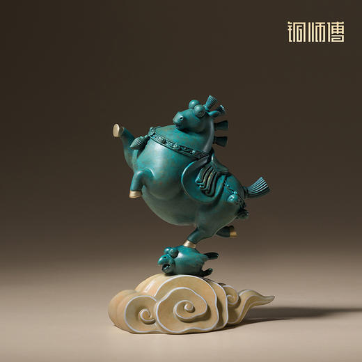 铜师傅《乐踏云歌》国风马摆件 家居创意工艺品 装饰品乔迁礼物 商品图4