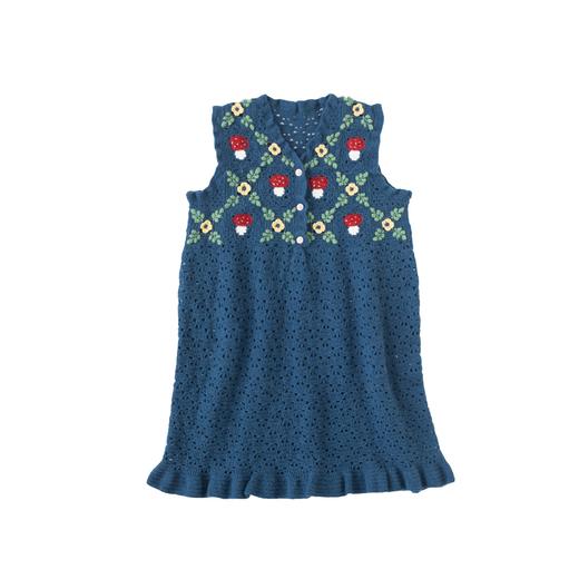 苏苏姐家蘑菇连衣裙手工diy编织钩针驼颜毛线团自制裙子材料包 商品图4