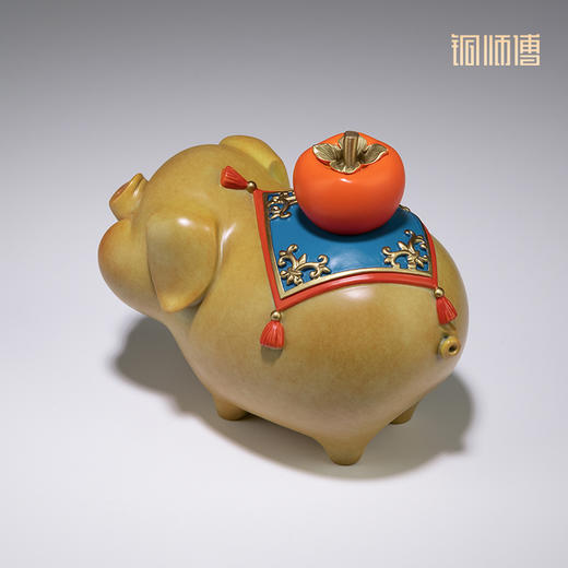 铜师傅《诸事大吉》送女友礼物桌面玄关柜家居装饰品铜猪摆件 商品图1