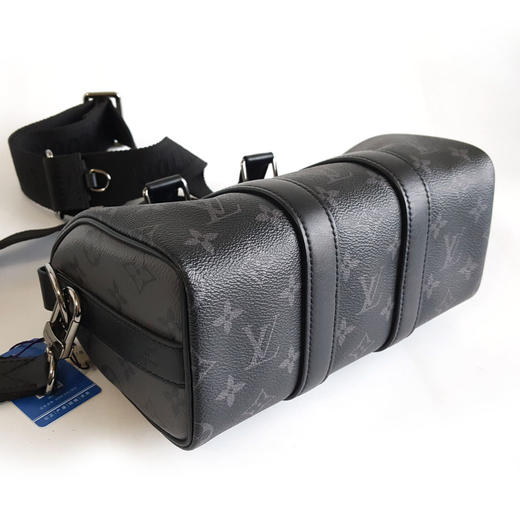 【95新】LV路易威登M46271黑武士黑老花keepall 25手提单肩包中性款100426HS31 商品图6