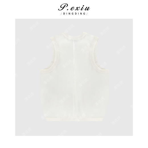PanYiXiu/潘依绣【柔韧之间】羊毛柔软细腻高支V领无袖针织背心ZZ0920 商品图2