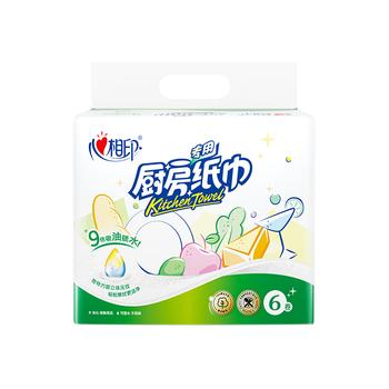 心相印厨房用纸 70节*6卷 吸油厨房纸巾 加大加厚食品可接触级 商品图5