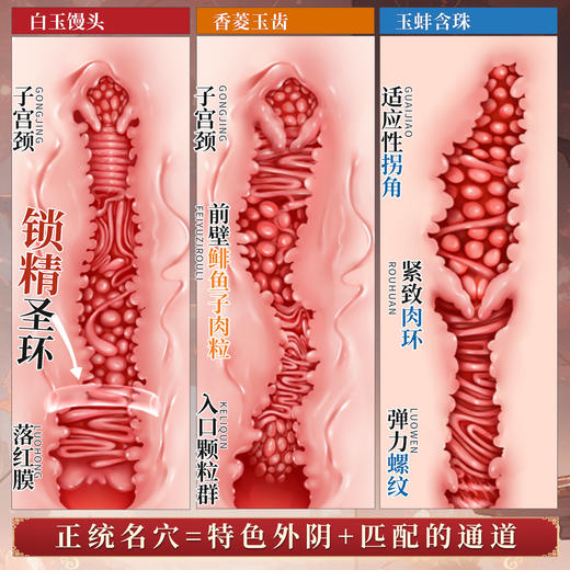 【男用器具】谜姬 江东三姐妹半身倒模一代【控价产品】 商品图2