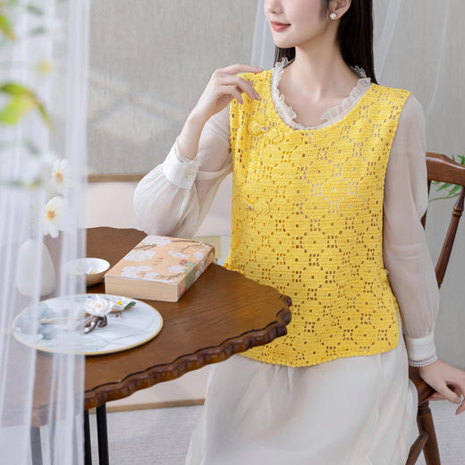 苏苏姐家玥遥背心手工DIY蕾丝线钩针毛线团自制材料包 商品图1