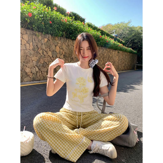 <曾小咸推荐>4.21现货秒杀 ！微信超特价！多巴胺撞色格子抽绳休闲裤 日常209.99 立减120 秒杀89.99！！ 商品图1