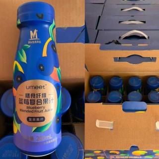 2025年12月新款悠蜜膳食纤维蓝莓复合果汁，每箱200ml*10瓶 商品图4