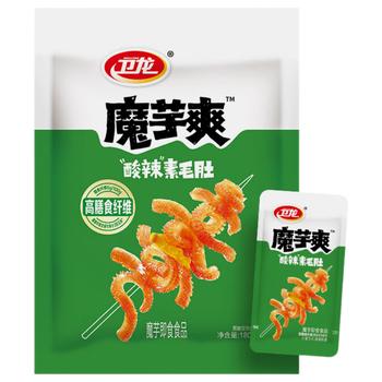卫龙 魔芋爽 辣条 酸辣味素毛肚 180g/袋 休闲小零食 约12小包 /休闲食品 /豆干/素食零食 /魔芋零食 商品图1
