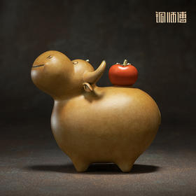铜师傅 摆件《牛柿》客厅桌面玄关酒柜办公桌家居乔迁装饰品礼品
