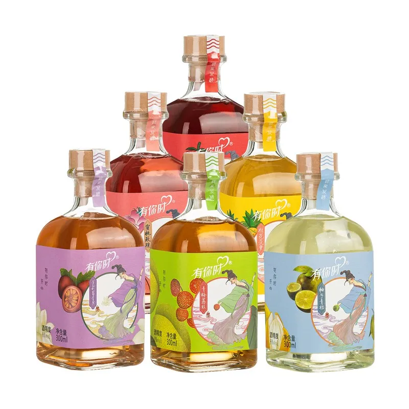 清仓产品）有你时果酒优势出货，每箱12瓶×300ml，2024年4月3号新日期， 酒精度8度。6种口味，真正发酵果酒，口感更好，超高性价比。