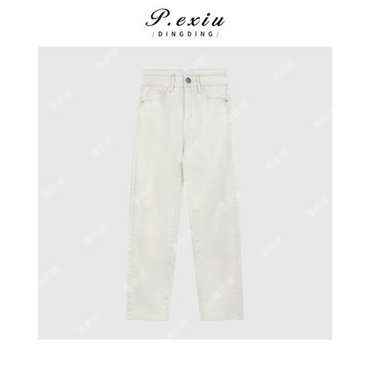 PanYiXiu/潘依绣 人丝气质显瘦百搭九分烟管牛仔裤S9663 商品图1