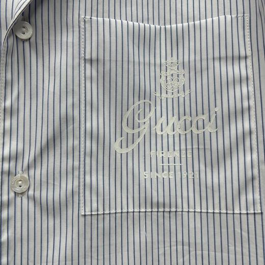 男款印花条纹短袖衬衫 可配套装la012 商品图2