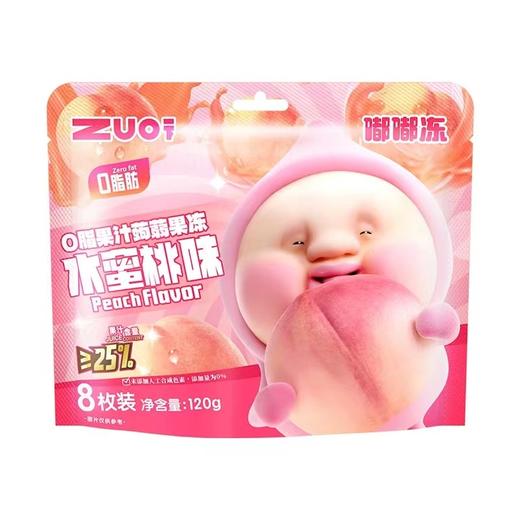 嘟嘟冻水蜜桃味0脂果汁蒟蒻果冻120g/袋 商品图0