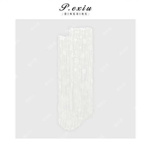PanYiXiu/潘依绣薄款蕾丝刺绣镂空简约百搭中筒袜 CF8491 商品图1