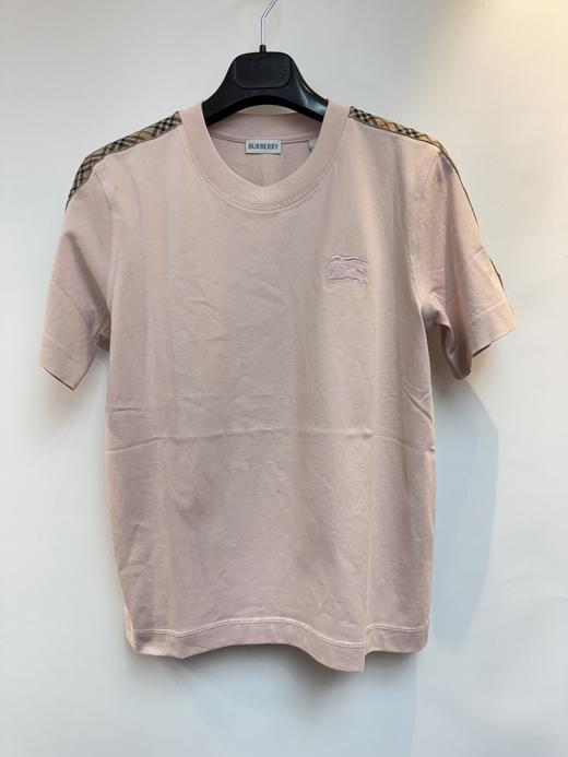 女款格纹刺绣短袖T恤fe007 商品图0