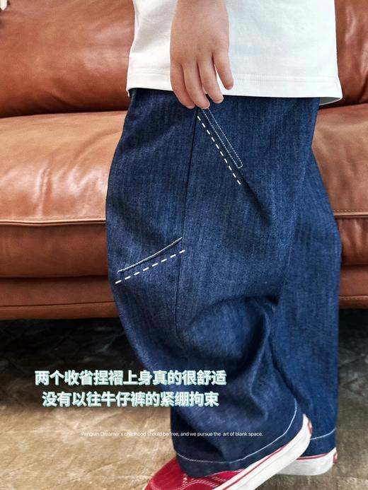 软软牛仔裤-儿童 | 小弯刀裤型，前后重工捏褶，又舒服又有型❗尺码110-180 商品图1