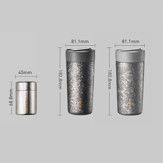 苏泊尔420ml冰川银纯钛智能泡饮保温杯KCV42BR10 商品图1