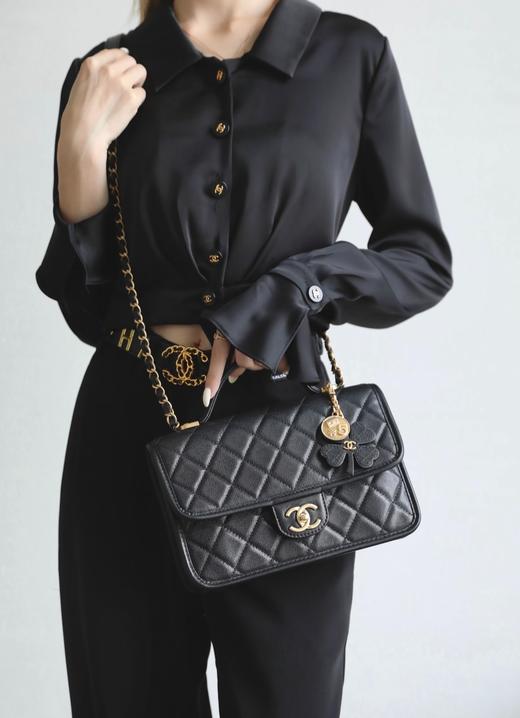 亮面小牛皮单肩斜挎包he025 商品图4