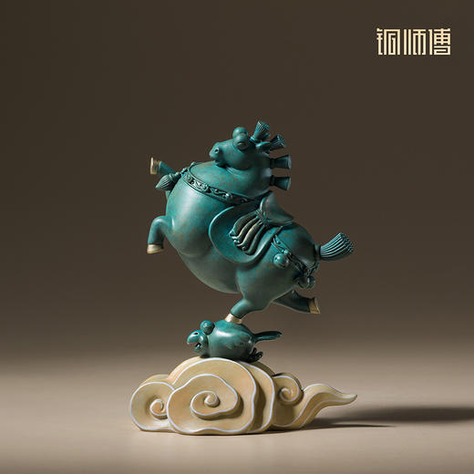 铜师傅《乐踏云歌》国风马摆件 家居创意工艺品 装饰品乔迁礼物 商品图1