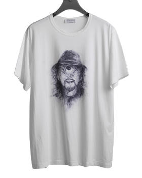 中性款宽松落肩纯棉印花短袖T恤ba