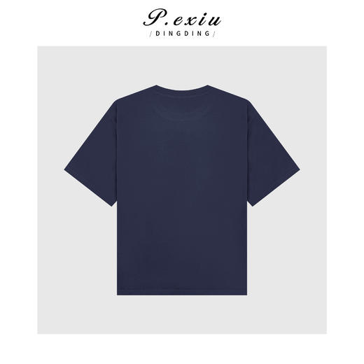 PanYiXiu/潘依绣【向日葵小猫】设计感贴布绣磨毛减龄百搭短袖T恤W-63430 商品图2