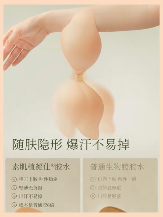 【romi专属】素肌良品胸贴女小胸显大聚拢胸垫礼服无肩带内衣乳贴XT001-FX 商品图2