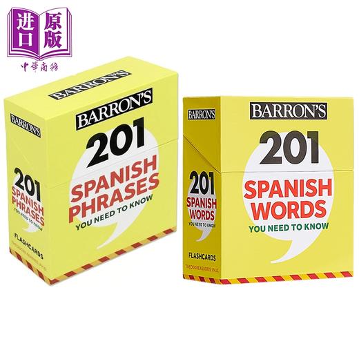 【中商原版】Barrons巴朗201个需要知道的西班牙语单词&短语卡片组合201 Spanish Phrases Words You Need to Know Flashcards 商品图0