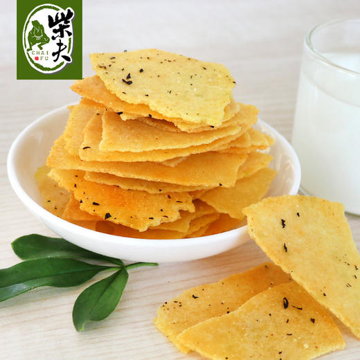 【玉米粗粮 片片好香脆】柴夫香辣梅干菜玉米脆片108g*3袋 商品图1