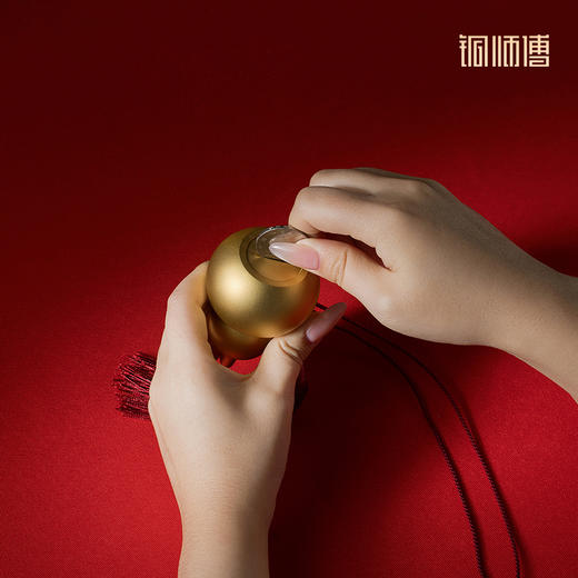 铜师傅《大吉大利葫芦（24K真金表面）》客厅桌面铜摆件工艺品 商品图5