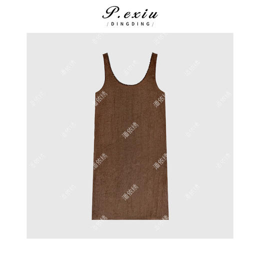 PanYiXiu/潘依绣天丝纹理感极简松弛U领吊带连衣裙 WH00353 商品图2