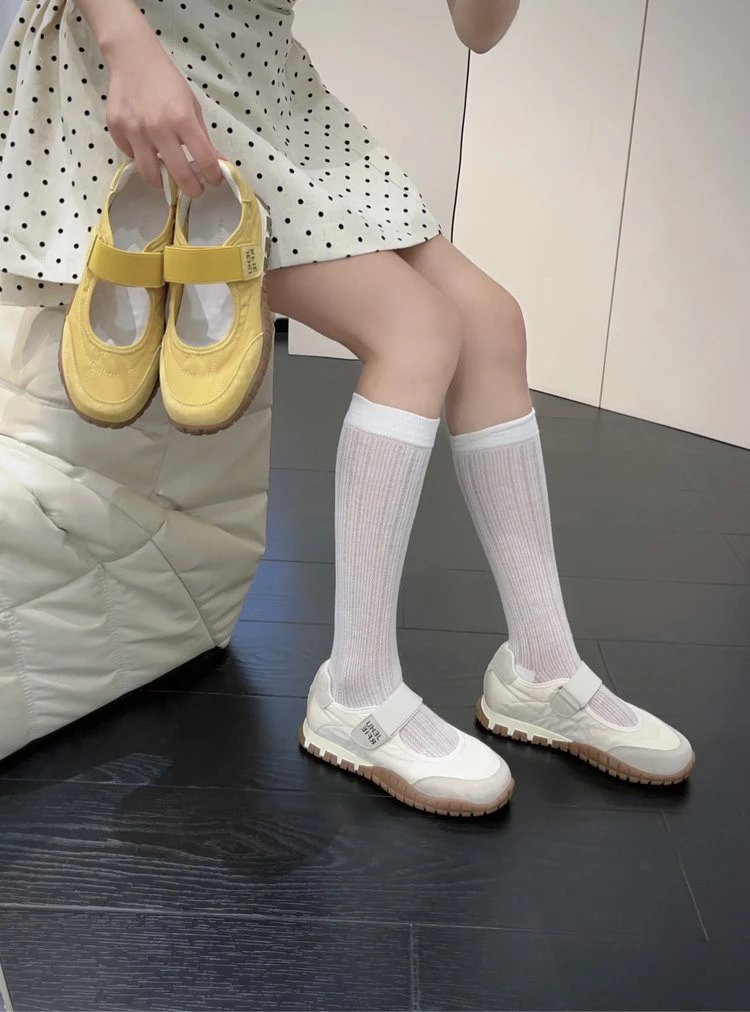 品牌同款！纪华菲浅口魔术贴玛丽珍运动单鞋  26Y04104-