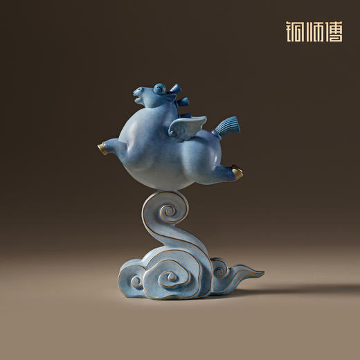 铜师傅《马上飞黄腾达》《马上青云直上》客厅铜马摆件 新年礼物 商品图3