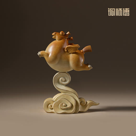 铜师傅《马上飞黄腾达》《马上青云直上》客厅铜马摆件 新年礼物 商品图1